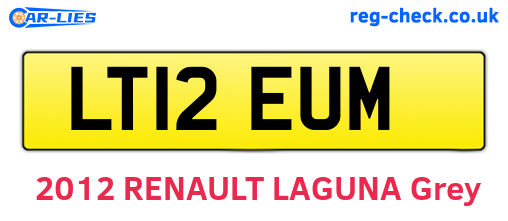 LT12EUM are the vehicle registration plates.