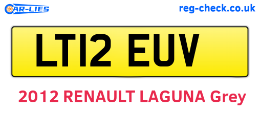 LT12EUV are the vehicle registration plates.