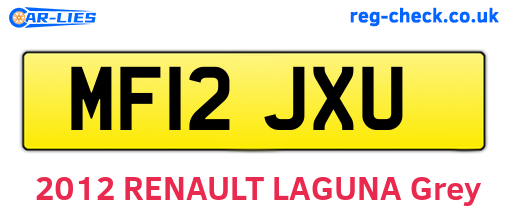 MF12JXU are the vehicle registration plates.