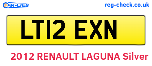LT12EXN are the vehicle registration plates.