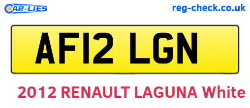 AF12LGN are the vehicle registration plates.