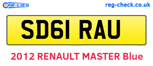 SD61RAU are the vehicle registration plates.