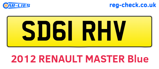 SD61RHV are the vehicle registration plates.
