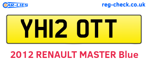 YH12OTT are the vehicle registration plates.