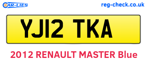 YJ12TKA are the vehicle registration plates.
