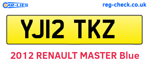 YJ12TKZ are the vehicle registration plates.