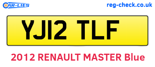 YJ12TLF are the vehicle registration plates.
