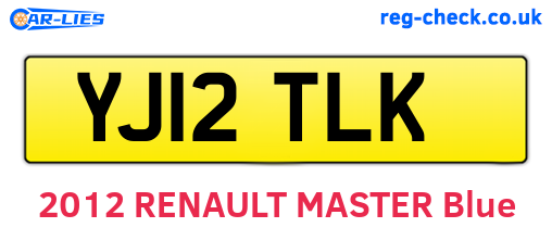 YJ12TLK are the vehicle registration plates.