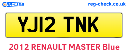 YJ12TNK are the vehicle registration plates.