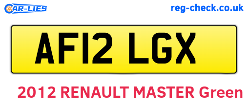 AF12LGX are the vehicle registration plates.