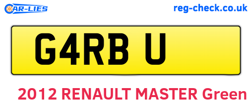 G4RBU are the vehicle registration plates.