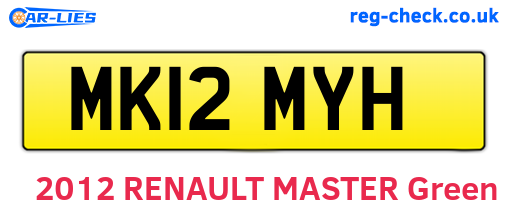 MK12MYH are the vehicle registration plates.