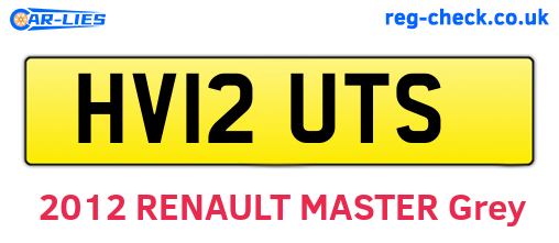HV12UTS are the vehicle registration plates.