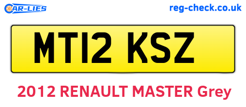 MT12KSZ are the vehicle registration plates.
