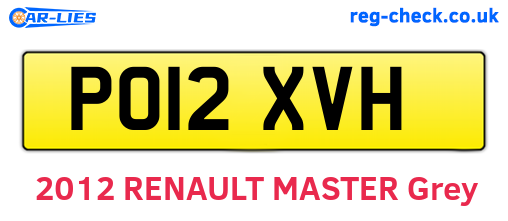 PO12XVH are the vehicle registration plates.