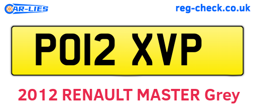 PO12XVP are the vehicle registration plates.
