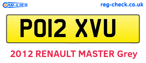 PO12XVU are the vehicle registration plates.