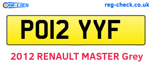 PO12YYF are the vehicle registration plates.