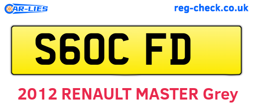 S60CFD are the vehicle registration plates.