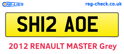 SH12AOE are the vehicle registration plates.
