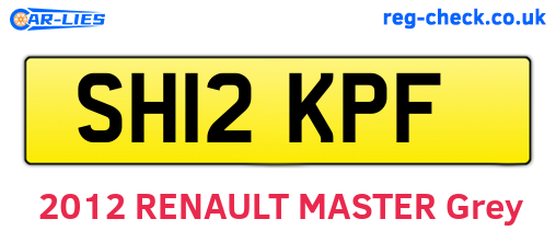 SH12KPF are the vehicle registration plates.