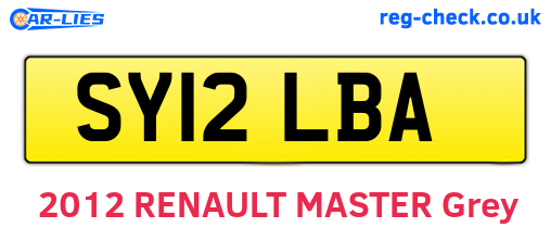 SY12LBA are the vehicle registration plates.