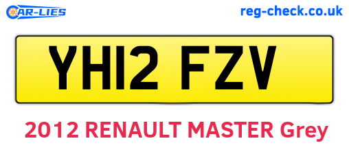 YH12FZV are the vehicle registration plates.