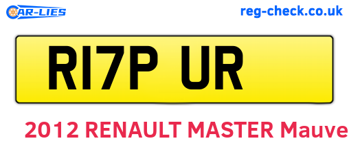 R17PUR are the vehicle registration plates.