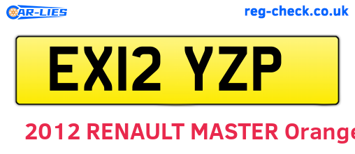 EX12YZP are the vehicle registration plates.