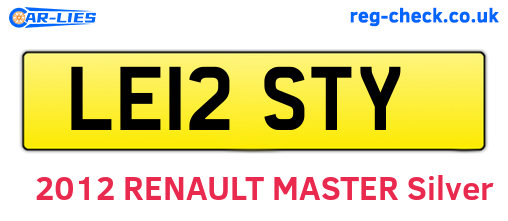 LE12STY are the vehicle registration plates.
