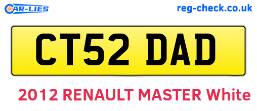 CT52DAD are the vehicle registration plates.