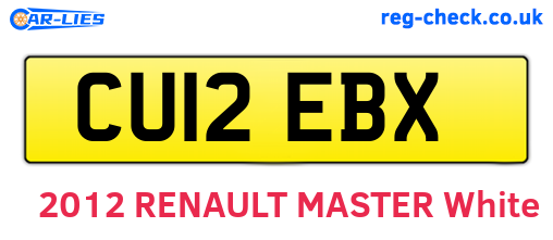 CU12EBX are the vehicle registration plates.