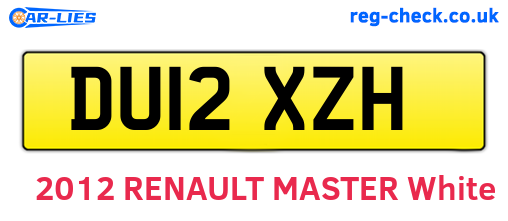 DU12XZH are the vehicle registration plates.