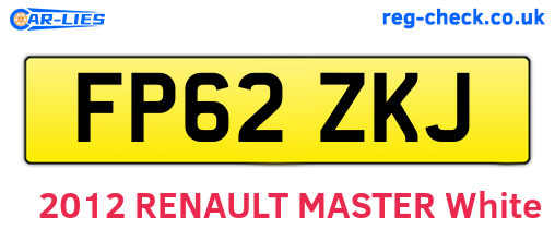 FP62ZKJ are the vehicle registration plates.