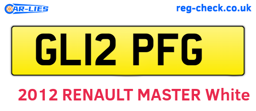 GL12PFG are the vehicle registration plates.