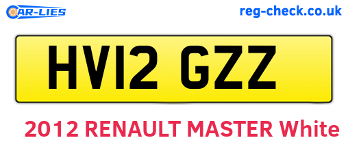 HV12GZZ are the vehicle registration plates.