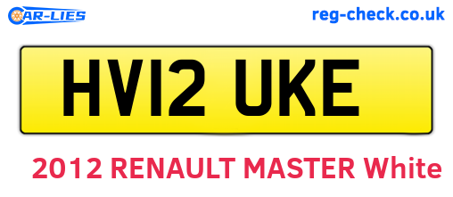 HV12UKE are the vehicle registration plates.