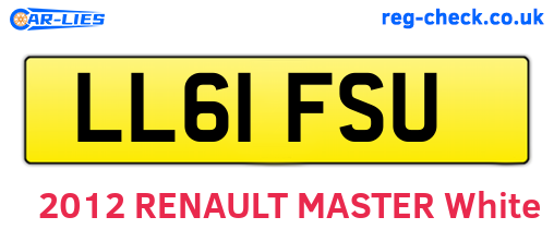 LL61FSU are the vehicle registration plates.