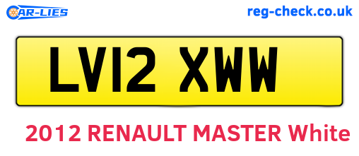 LV12XWW are the vehicle registration plates.