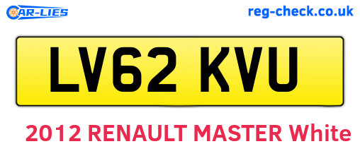 LV62KVU are the vehicle registration plates.