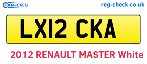 LX12CKA are the vehicle registration plates.