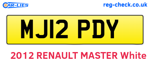 MJ12PDY are the vehicle registration plates.