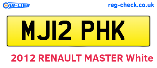 MJ12PHK are the vehicle registration plates.