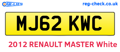 MJ62KWC are the vehicle registration plates.