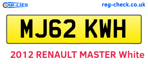 MJ62KWH are the vehicle registration plates.