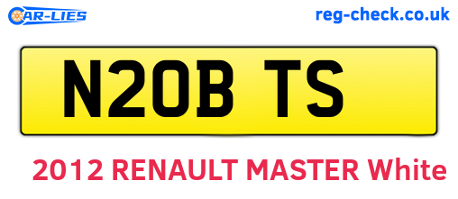 N20BTS are the vehicle registration plates.