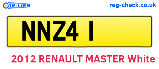 NNZ41 are the vehicle registration plates.