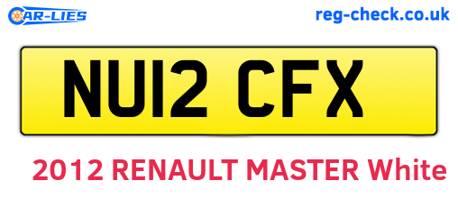 NU12CFX are the vehicle registration plates.