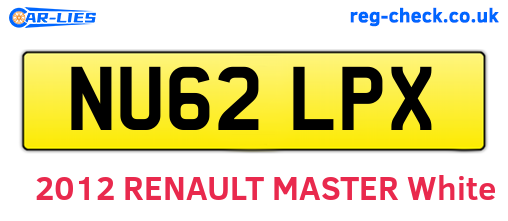 NU62LPX are the vehicle registration plates.