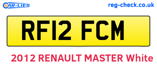 RF12FCM are the vehicle registration plates.